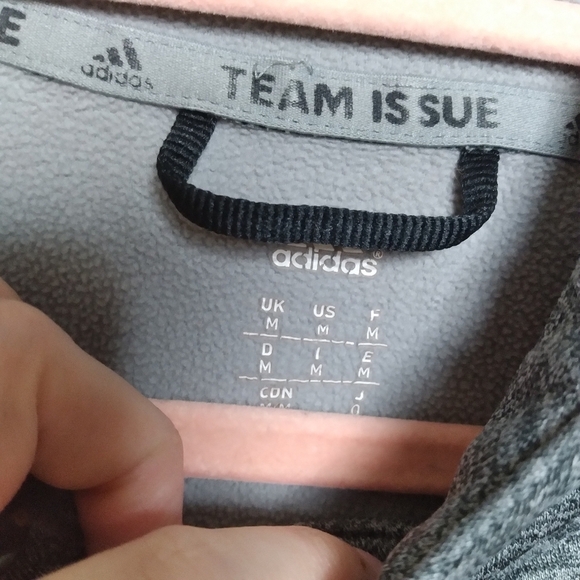 Adidas Team Issue Gray and Black Climawarm Fleece Lined Hoodie Size Medium - Picture 9 of 12